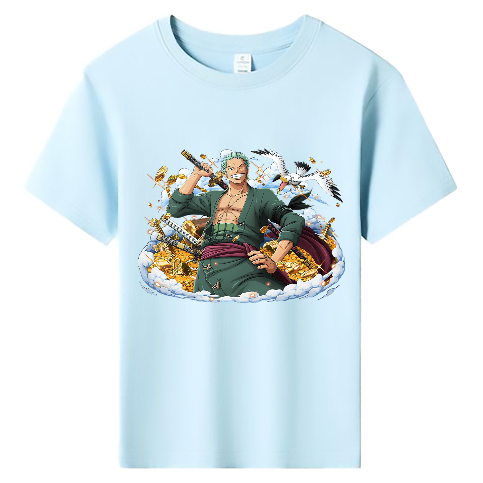 ワンピース ロロノア・ゾロ ONE PIECE Roronoa Zoro 綿100％キッズTシャツ（フロントプリント）